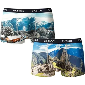 Boxerky Blancheporte Sada 2 boxerek z mikrovlákna s potiskem krajiny modrá 85/92