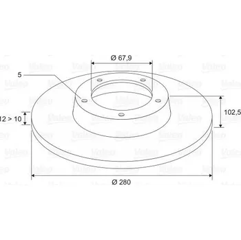 Brzdový kotouč Brzdový kotouč VALEO 186713
