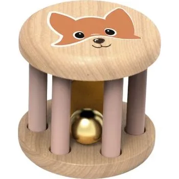 Dřevěná hračka Speedy Monkey Roller rattles - Liška