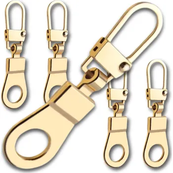 Zip Camerazar Zlaté kovové přívěsky 5ks k zipe, kulaté