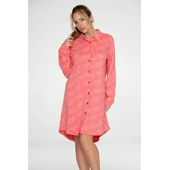 Pánské plavky TIMO Timo | Bavlněná dámská košile pánského střihu Dogs Pink - M / 09