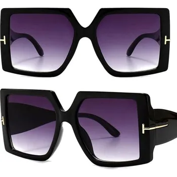 Sluneční brýle Velké moderní dámské brýle, zdobené, plastové, UV400 filtr