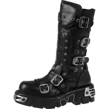 Pánská zimní obuv boty kožené unisex - 1020-S2 - NEW ROCK - M.1020-S2 - 41