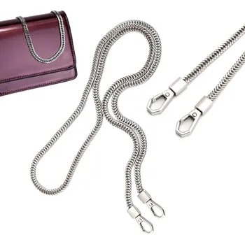 Kabelka Univerzální Kovový Řetízek na Kabelku, Stříbrný, 120 cm