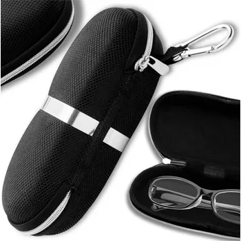 Sluneční brýle Elegantní Pevné Pouzdro na Brýle s Měkkým Podšitím, Černé, 17x8x5.5 cm