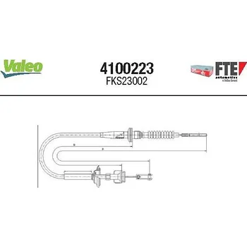 Spojkové lanko Tazne lanko, ovladani spojky FTE 4100223
