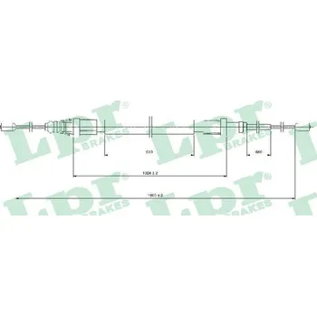 Lanko parkovací brzdy Tažné lanko, parkovací brzda LPR C1685B