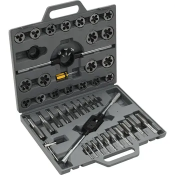 Závitořezný nástroj vidaXL 45 ks Sada závitníků a oček vratidla [210319]