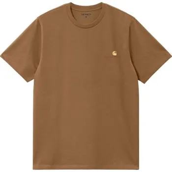 Pánské tričko TRIKO CARHARTT WIP American Script S/S - hnědá - L + při osobním odběru 941 Kč