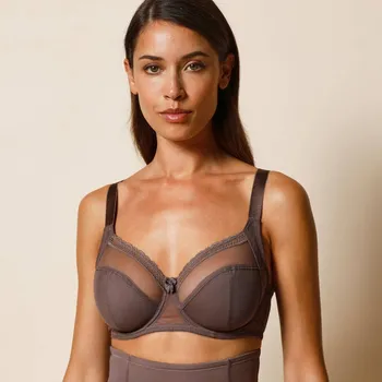 Podprsenka Stahující podprsenka z tvarujícího úpletu, s kosticemi kávová 85D