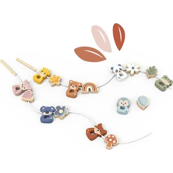 Dřevěná hračka Speedy Monkey Stringable beads