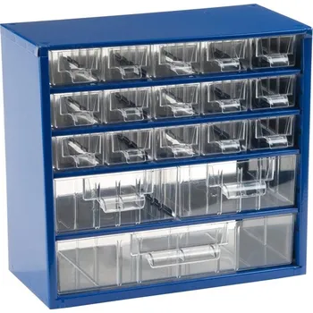 Skříňka na nářadí B2B Partner Kovová skříň se zásuvkami, 306 x 155 x 282 mm, 15x S, 2x M, 1x L