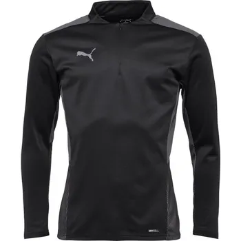 Pánská mikina Pánská tréninková mikina Puma TEAMCUP 1/4 ZIP TOP M Černá, Tmavě šedá