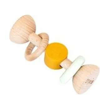 Grzechotka drewniana silikonowa Lew