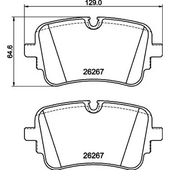 Brzdová destička Sada brzdových destiček, kotoučová brzda HELLA 8DB 355 041-001