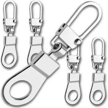 Zip Camerazar Sada kovových stříbrných přívěsků 5ks na kulaté zipy
