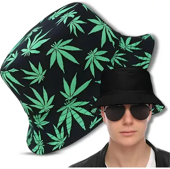 Čepice Oboustranný rybářský klobouk BUCKET HAT, černá, polyester/bavlna, 55-59 cm