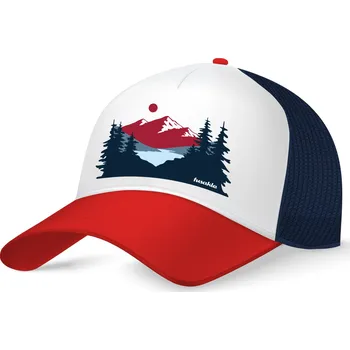 Kšiltovka Kšiltovka Panoramata bíla, červený kšilt