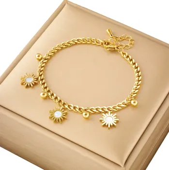 Náramek Náramek z chirurgické oceli 316L, pozlaceno 18karátovým zlatem, délka 15 cm + 4 cm prodloužení