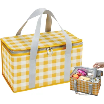 Camerazar Termoobal na potraviny LUNCH BOX kostkovaný velký