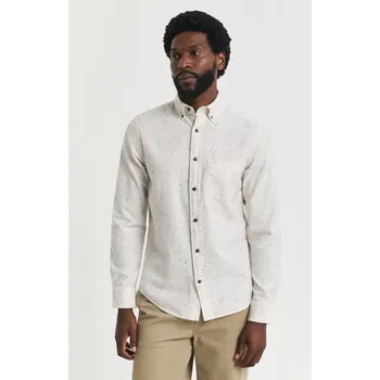 Pánská košile KOŠILE GANT REG NEPS FLANNEL SHIRT CREAM