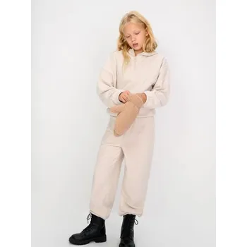 Dívčí oblečení Sinsay - Polarová mikina s kapucí - béžová - 098GC-08X - 098GC-08X-140