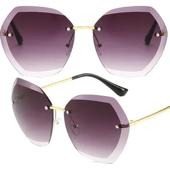 Sluneční brýle Dámské Sluneční Brýle bez Obrouček, Kovový Rám, UV 400 Filtrem, Velikost 62 mm x 58 mm