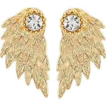 Náušnice "Okřídlené" náušnice za uchem, černé/stříbrné/zlaté, bižuterní kov, 2.5x1.7 cm