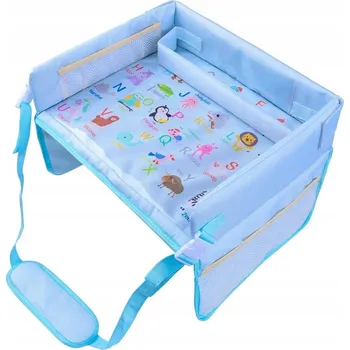 Organizér do auta Camerazar Cestovní stolek do auta pro děti, organizér na autosedačky, modrý design