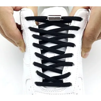 Tkaničky do bot Univerzální Elastické Tkaničky do Bot s Kovovým Klipem, Délka 105 cm, Černé