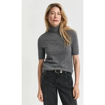 Dámský svetr ROLÁK GANT CASHMERE SS TURTLENECK CHARCOAL MELANGE