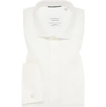 Společenská košile na manžetové knoflíčky Eterna Slim Fit Twill neprůhledná ivory s extra prodlouženým rukávem velikost: 41, délka rukávu: extra prodloužený rukáv