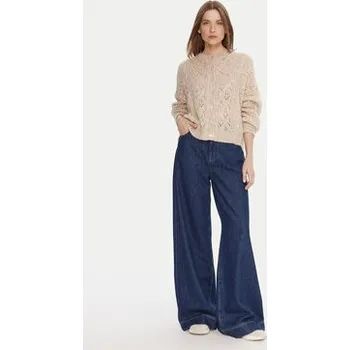 Dámský svetr Kontatto Kardigan 3M0912C Béžová Relaxed Fit OS