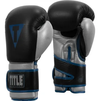Boxerské rukavice Title Boxerské rukavice Platinum Proclaim Training - černo/stříbrné - PPSTGE-BKSV Velikosti: 12 oz