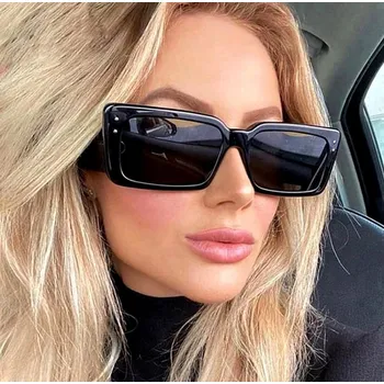 Sluneční brýle Unisex sluneční brýle s kočičíma očima, černá barva, plastový rám, UV400 cat 3 filtr