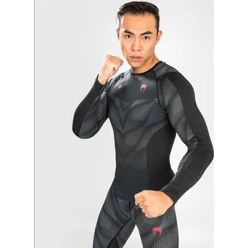 Oblečení pro bojové sporty Rashguard VENUM Phantom s Dl. rukávem - černo/červený - VENUM-04691-100 Velikosti: M