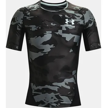 Pánské kompresní triko UNDER ARMOUR UA HG Isochill Comp Print SS - černé - 1361514-001 Velikosti: L
