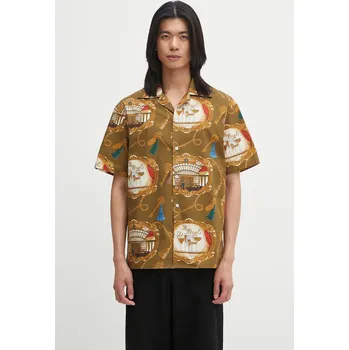 Pánská košile Bavlněná košile Drôle de Monsieur La Chemise Grand HUtel, L, zelená, 81X