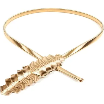 Opasek Hadí Kovový Pružinový Pásek, Zlatá Barva, Rozměry 78-120 cm