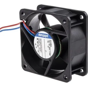 PC ventilátor ebm-papstAxiální ventilátor 12 V DC DC, průtok vzduchu: 21m³/h 600mW, 60 x 60 x 25mm