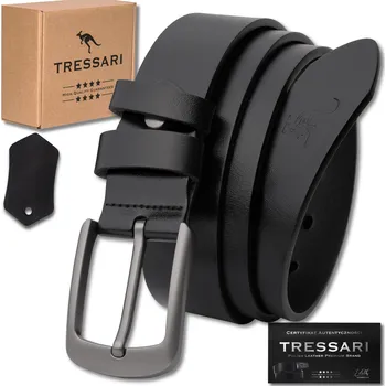 Opasek Camerazar Kožený pánský opasek 125 cm 100% přírodní kůže černý