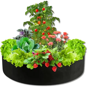 Květináč Camerazar Velký kulatý květináč na zeleninu 90 x 30 cm