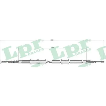 Lanko parkovací brzdy Tažné lanko, parkovací brzda LPR C0473B