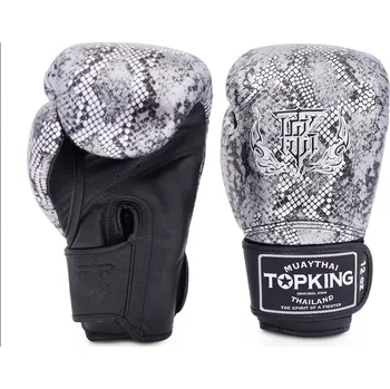 Boxerské rukavice Boxerské rukavice TOP KING Super Air Snake Black silver - TKBGSS-02-BK/SV Velikosti: 12 oz