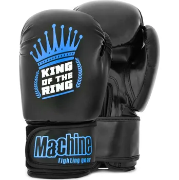 Boxerské rukavice Boxerské rukavice Machine King Crown - černo/modré - MACH_KINGCRO_BLUE Velikosti: 12 oz