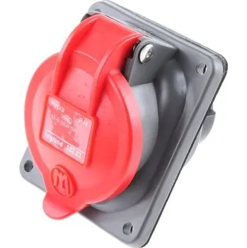 Elektrická zásuvka Red 3P plus E panel/surface mount socket,16A