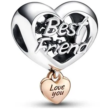 Přívěsek Přívěsek PANDORA Rose Srdce Love You a Best Friend 782243C00