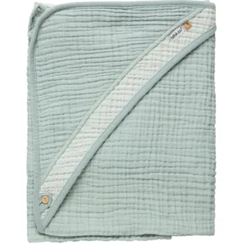 Bebe-Jou Mušelínový ručník s kapucí Pure Cotton Green