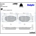 Sada brzdových destiček, kotoučová brzda DELPHI LP3708