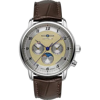 Hodinky Zeppelin 8536-5 Mens Watch Friedrichshafen Moon Phase 40mm 5ATM